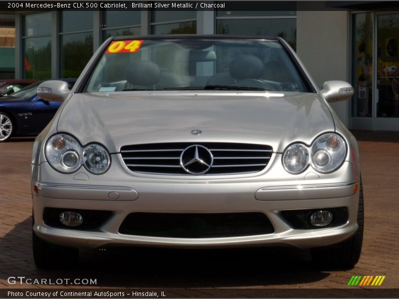 Brilliant Silver Metallic / Charcoal 2004 Mercedes-Benz CLK 500 Cabriolet