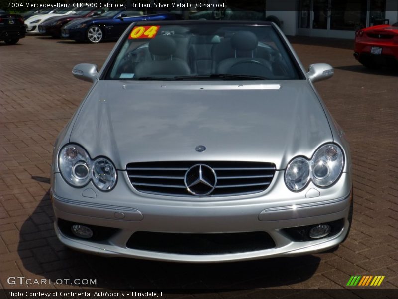 Brilliant Silver Metallic / Charcoal 2004 Mercedes-Benz CLK 500 Cabriolet