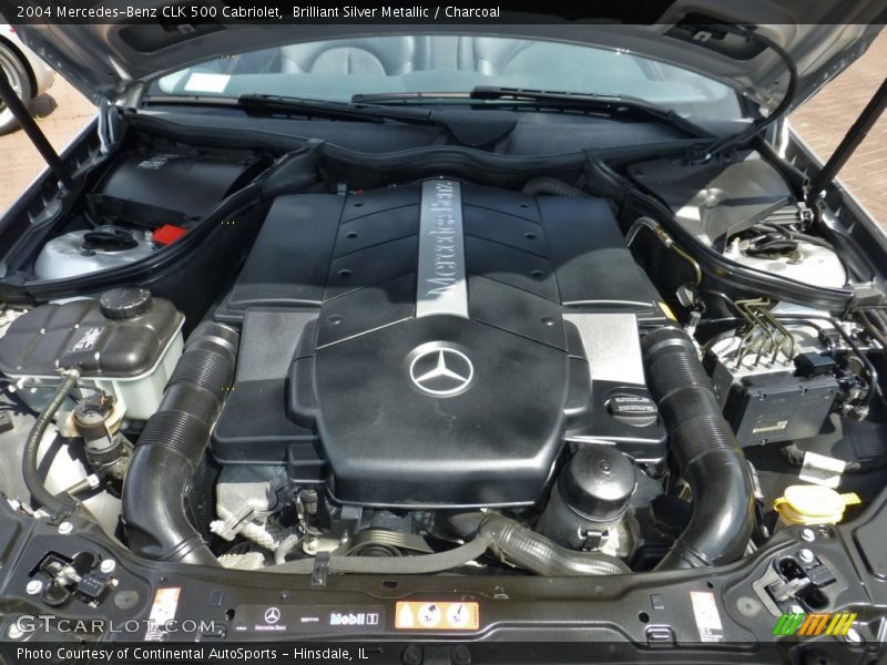 Brilliant Silver Metallic / Charcoal 2004 Mercedes-Benz CLK 500 Cabriolet