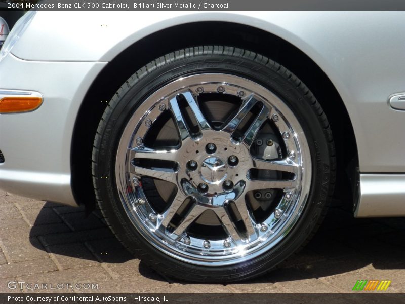 Brilliant Silver Metallic / Charcoal 2004 Mercedes-Benz CLK 500 Cabriolet