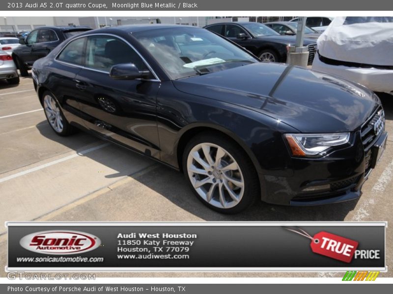 Moonlight Blue Metallic / Black 2013 Audi A5 2.0T quattro Coupe