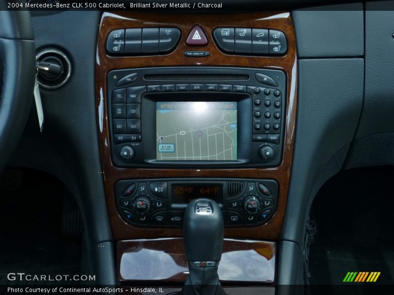 Brilliant Silver Metallic / Charcoal 2004 Mercedes-Benz CLK 500 Cabriolet