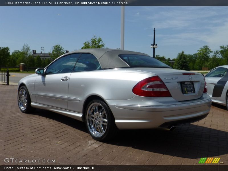 Brilliant Silver Metallic / Charcoal 2004 Mercedes-Benz CLK 500 Cabriolet