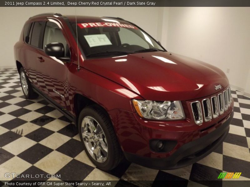 Deep Cherry Red Crystal Pearl / Dark Slate Gray 2011 Jeep Compass 2.4 Limited