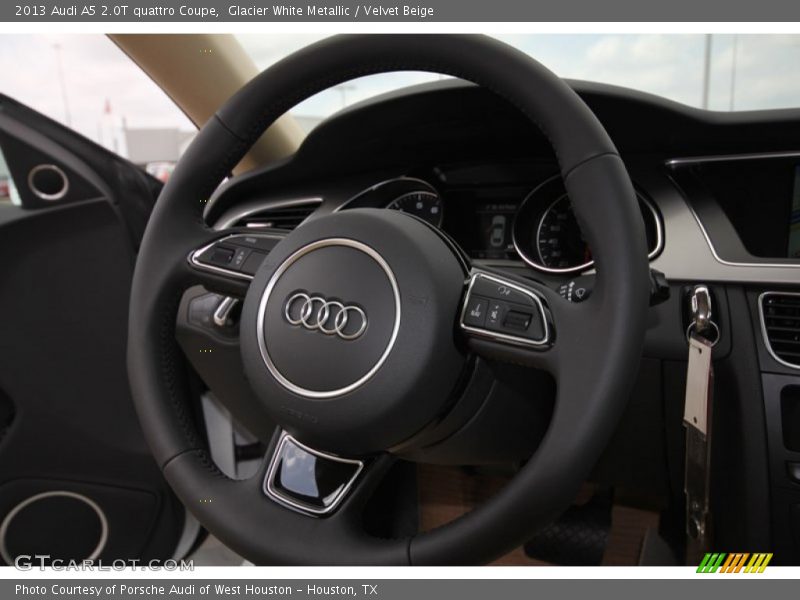 Glacier White Metallic / Velvet Beige 2013 Audi A5 2.0T quattro Coupe