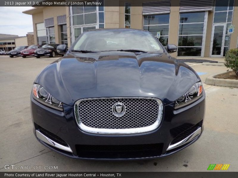 Indigo Metallic / London Tan/Navy 2013 Jaguar XF 3.0