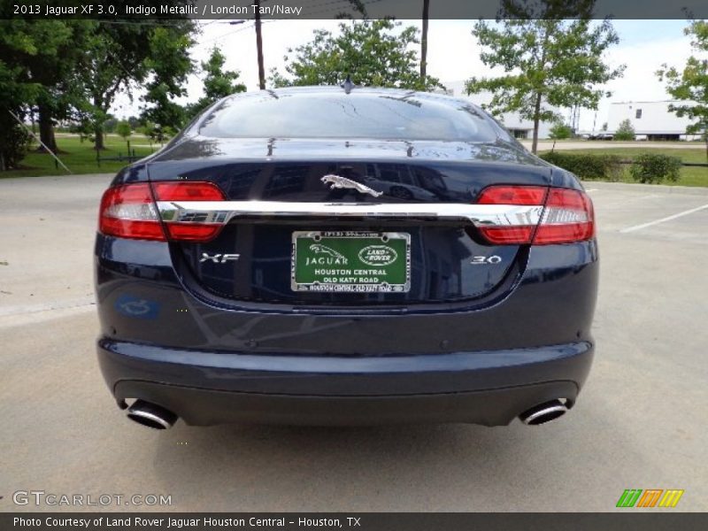 Indigo Metallic / London Tan/Navy 2013 Jaguar XF 3.0