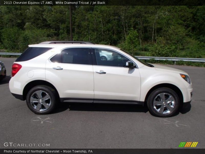 White Diamond Tricoat / Jet Black 2013 Chevrolet Equinox LT AWD