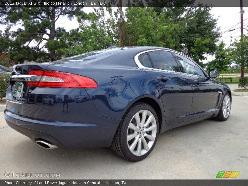 Indigo Metallic / London Tan/Navy 2013 Jaguar XF 3.0