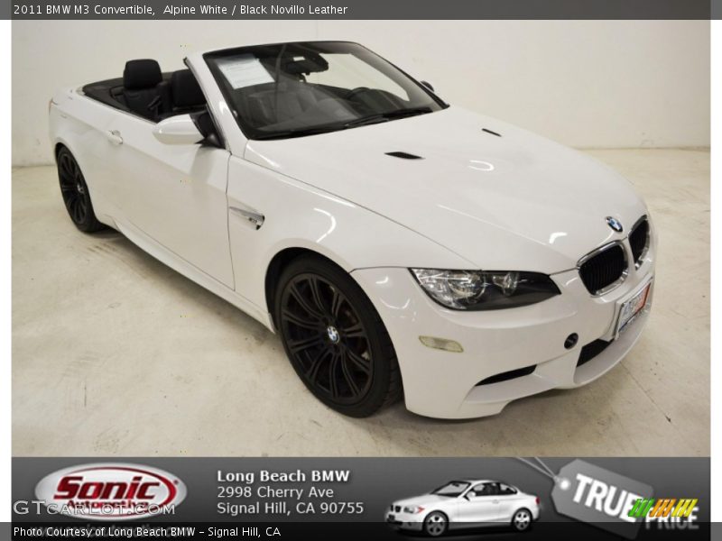 Alpine White / Black Novillo Leather 2011 BMW M3 Convertible