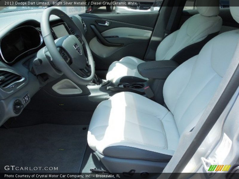  2013 Dart Limited Diesel Gray/Ceramic White Interior