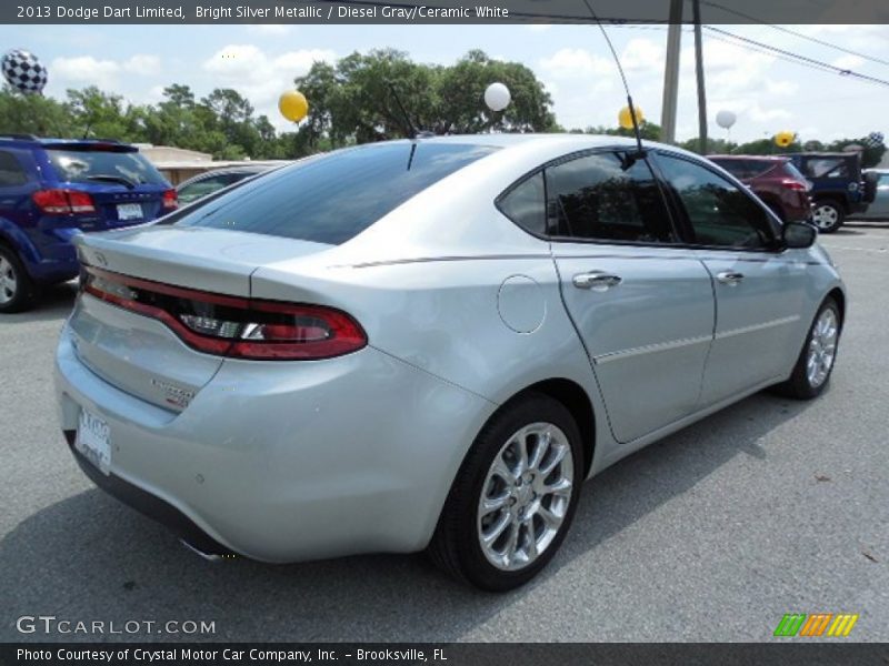 Bright Silver Metallic / Diesel Gray/Ceramic White 2013 Dodge Dart Limited