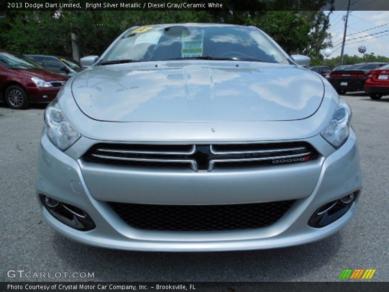 Bright Silver Metallic / Diesel Gray/Ceramic White 2013 Dodge Dart Limited