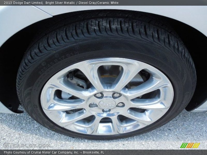 Bright Silver Metallic / Diesel Gray/Ceramic White 2013 Dodge Dart Limited