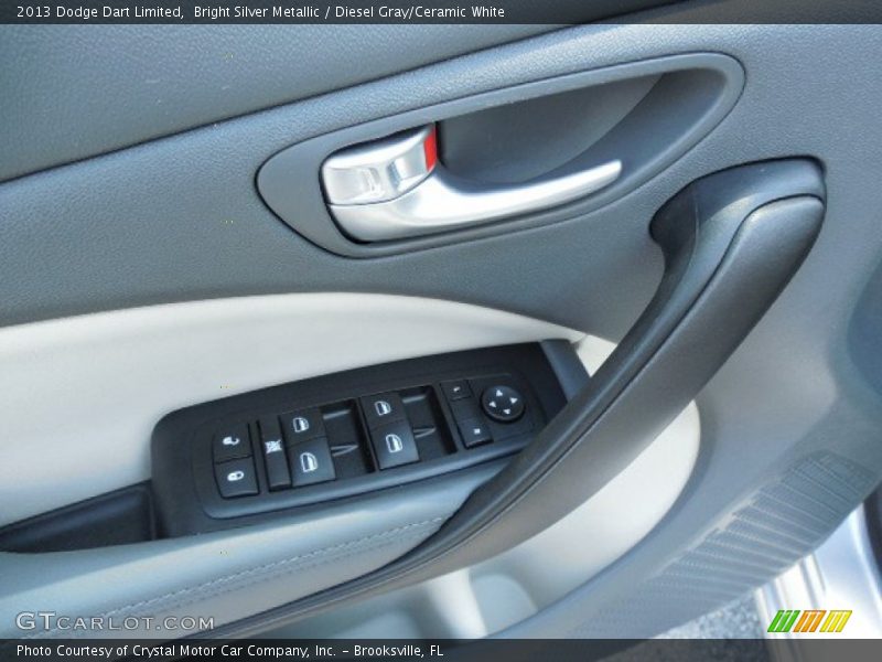 Bright Silver Metallic / Diesel Gray/Ceramic White 2013 Dodge Dart Limited