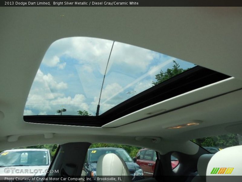 Bright Silver Metallic / Diesel Gray/Ceramic White 2013 Dodge Dart Limited