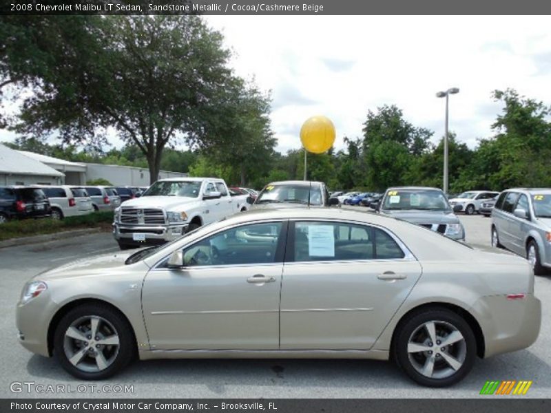 Sandstone Metallic / Cocoa/Cashmere Beige 2008 Chevrolet Malibu LT Sedan