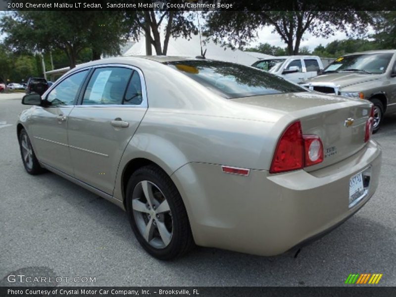 Sandstone Metallic / Cocoa/Cashmere Beige 2008 Chevrolet Malibu LT Sedan