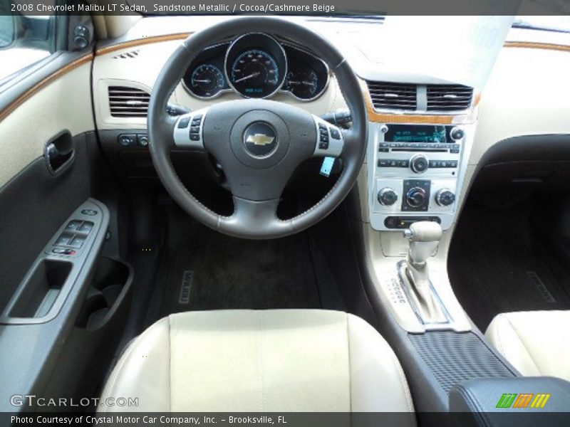 Sandstone Metallic / Cocoa/Cashmere Beige 2008 Chevrolet Malibu LT Sedan