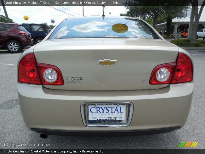 Sandstone Metallic / Cocoa/Cashmere Beige 2008 Chevrolet Malibu LT Sedan
