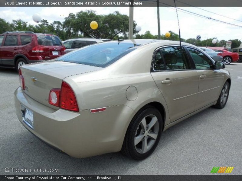 Sandstone Metallic / Cocoa/Cashmere Beige 2008 Chevrolet Malibu LT Sedan