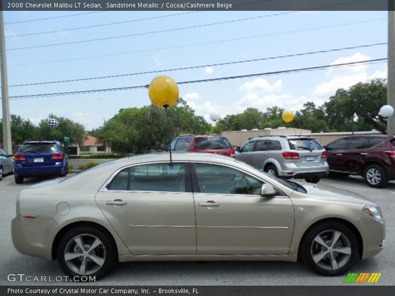 Sandstone Metallic / Cocoa/Cashmere Beige 2008 Chevrolet Malibu LT Sedan