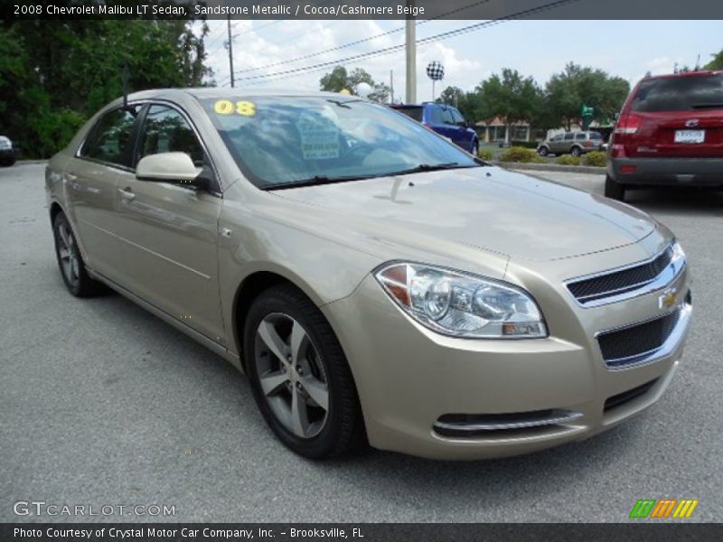 Sandstone Metallic / Cocoa/Cashmere Beige 2008 Chevrolet Malibu LT Sedan