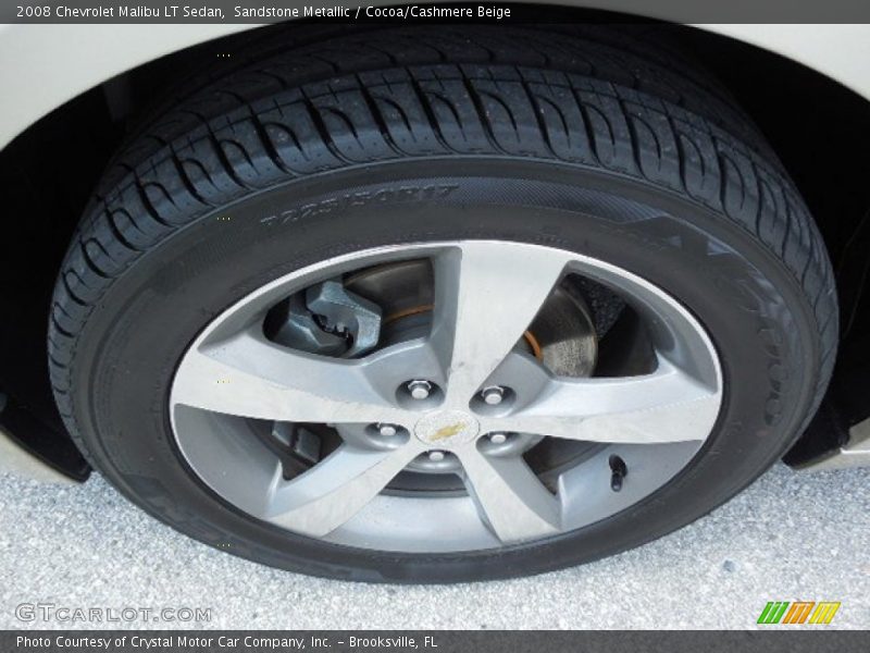 Sandstone Metallic / Cocoa/Cashmere Beige 2008 Chevrolet Malibu LT Sedan