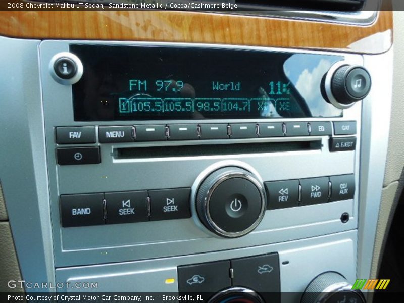 Sandstone Metallic / Cocoa/Cashmere Beige 2008 Chevrolet Malibu LT Sedan
