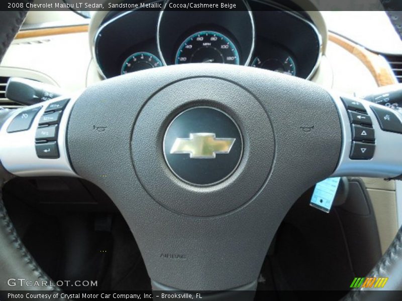 Sandstone Metallic / Cocoa/Cashmere Beige 2008 Chevrolet Malibu LT Sedan
