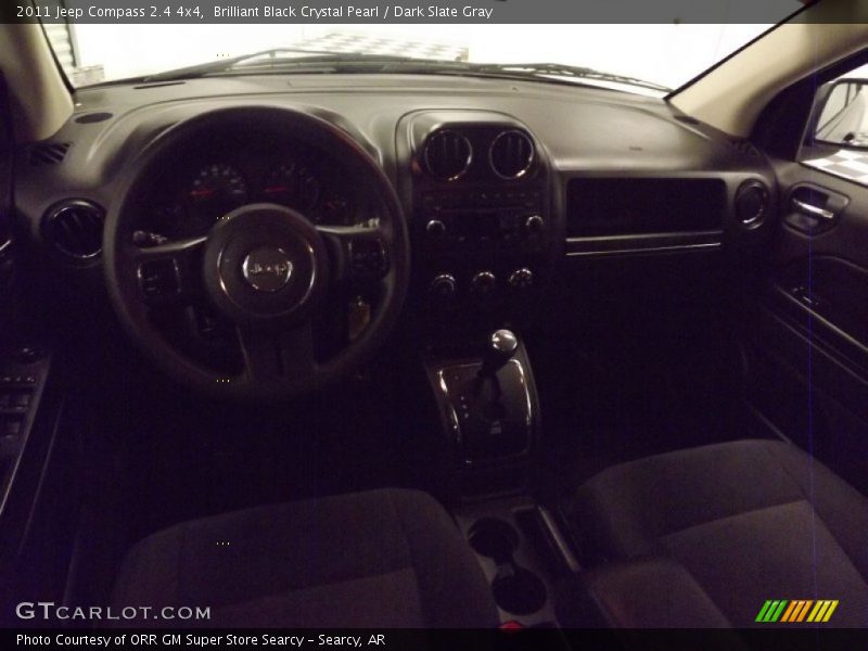 Brilliant Black Crystal Pearl / Dark Slate Gray 2011 Jeep Compass 2.4 4x4
