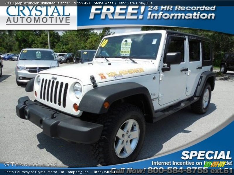 Stone White / Dark Slate Gray/Blue 2010 Jeep Wrangler Unlimited Islander Edition 4x4