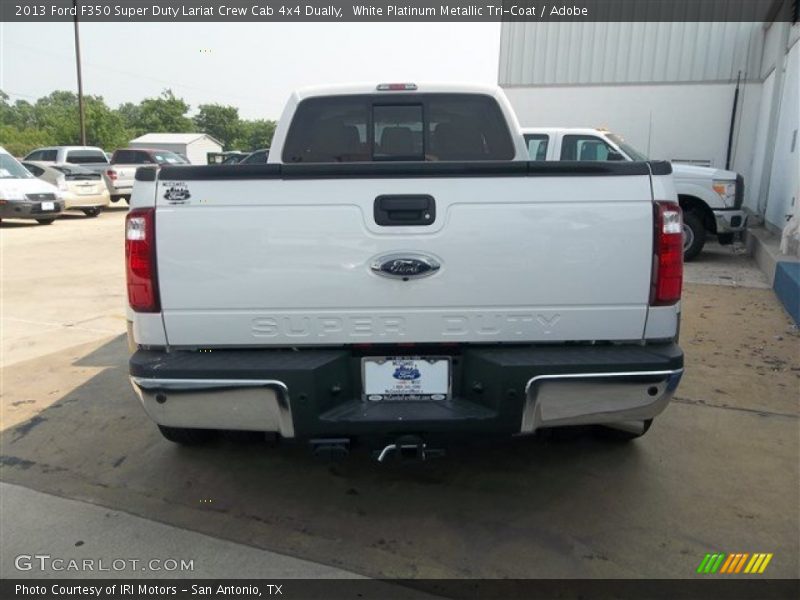 White Platinum Metallic Tri-Coat / Adobe 2013 Ford F350 Super Duty Lariat Crew Cab 4x4 Dually