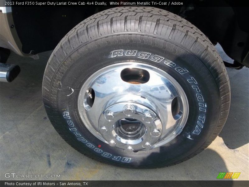White Platinum Metallic Tri-Coat / Adobe 2013 Ford F350 Super Duty Lariat Crew Cab 4x4 Dually