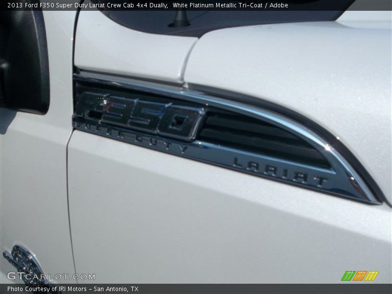 White Platinum Metallic Tri-Coat / Adobe 2013 Ford F350 Super Duty Lariat Crew Cab 4x4 Dually