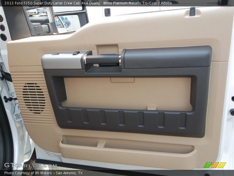 White Platinum Metallic Tri-Coat / Adobe 2013 Ford F350 Super Duty Lariat Crew Cab 4x4 Dually
