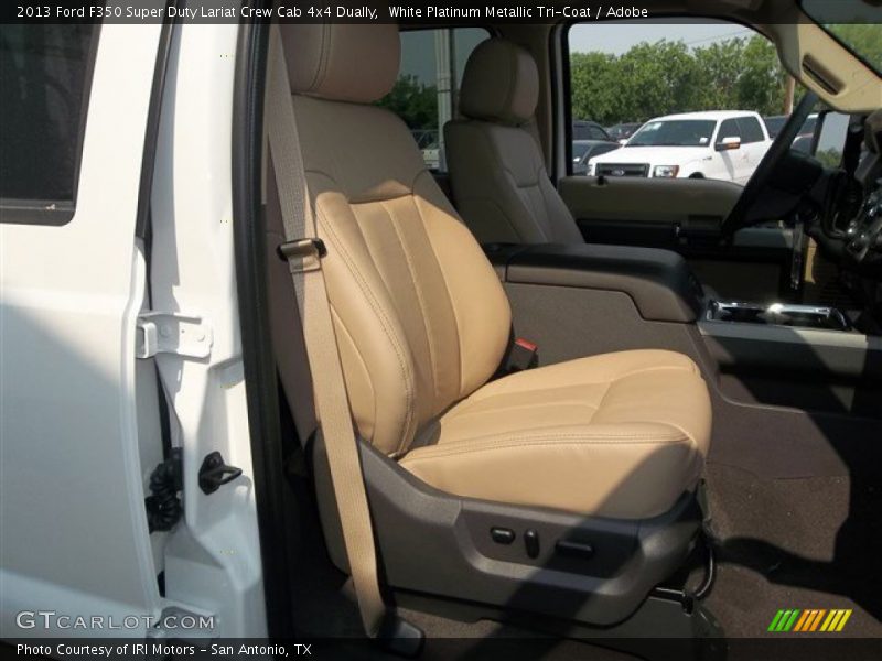 White Platinum Metallic Tri-Coat / Adobe 2013 Ford F350 Super Duty Lariat Crew Cab 4x4 Dually