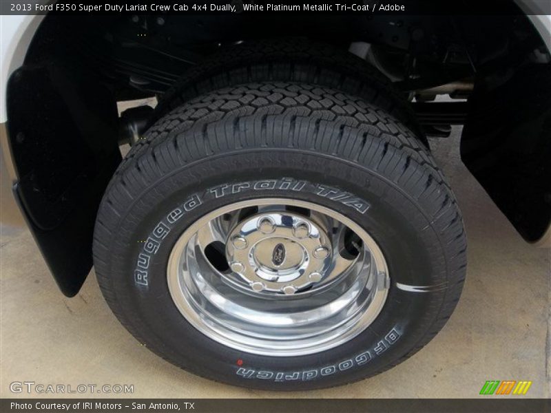 White Platinum Metallic Tri-Coat / Adobe 2013 Ford F350 Super Duty Lariat Crew Cab 4x4 Dually
