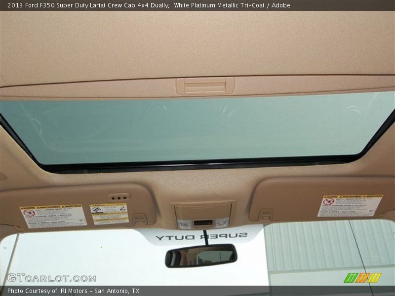 White Platinum Metallic Tri-Coat / Adobe 2013 Ford F350 Super Duty Lariat Crew Cab 4x4 Dually