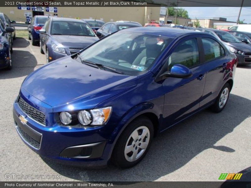 Blue Topaz Metallic / Jet Black/Dark Titanium 2013 Chevrolet Sonic LS Sedan