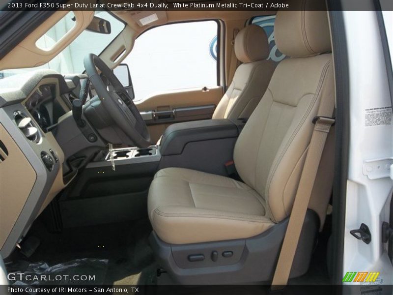 White Platinum Metallic Tri-Coat / Adobe 2013 Ford F350 Super Duty Lariat Crew Cab 4x4 Dually