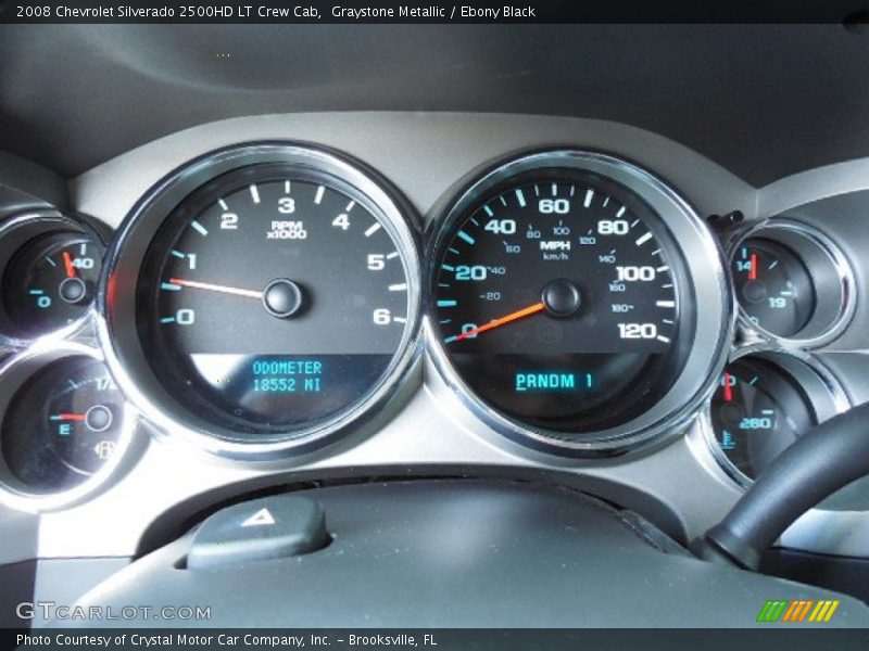Graystone Metallic / Ebony Black 2008 Chevrolet Silverado 2500HD LT Crew Cab