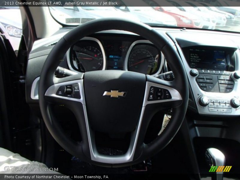 Ashen Gray Metallic / Jet Black 2013 Chevrolet Equinox LT AWD