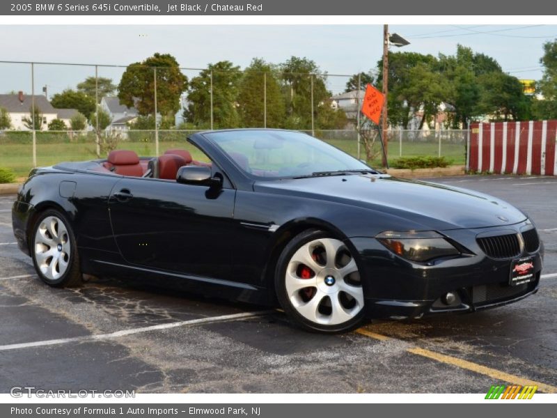Jet Black / Chateau Red 2005 BMW 6 Series 645i Convertible