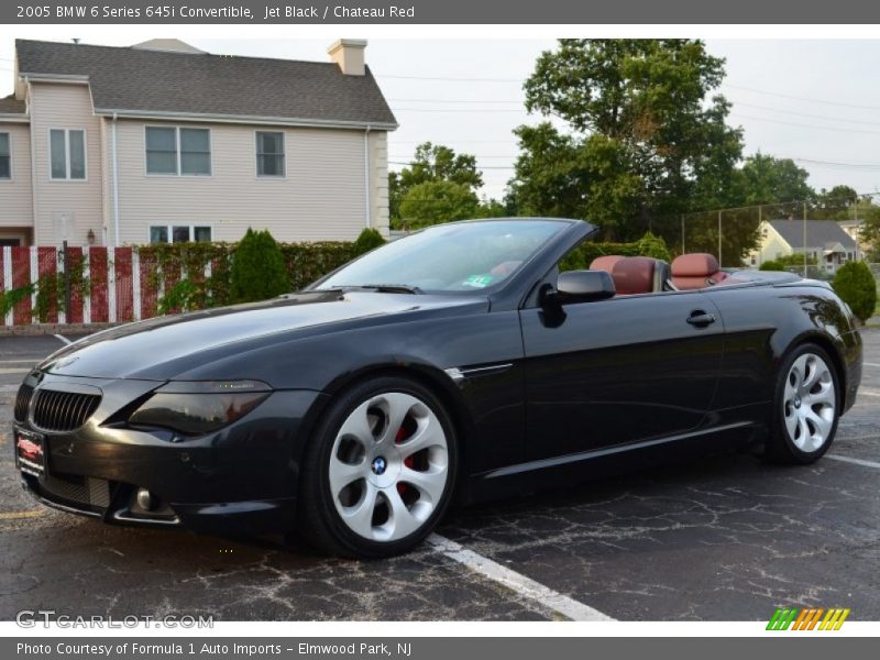 Jet Black / Chateau Red 2005 BMW 6 Series 645i Convertible