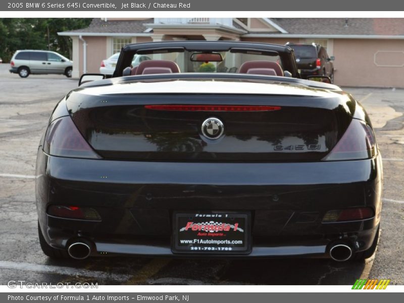 Jet Black / Chateau Red 2005 BMW 6 Series 645i Convertible