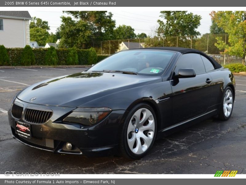 Jet Black / Chateau Red 2005 BMW 6 Series 645i Convertible