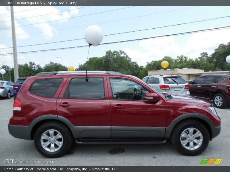 Spicy Red / Gray 2009 Kia Borrego LX V6