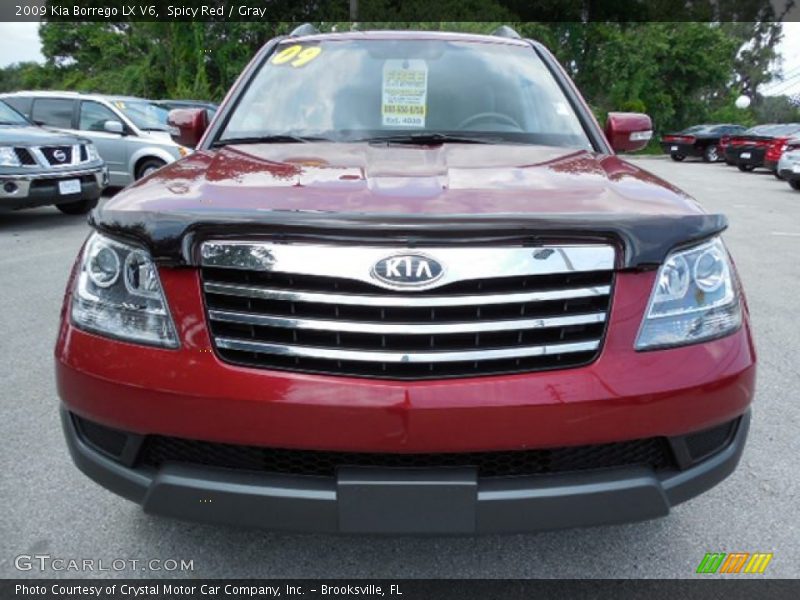 Spicy Red / Gray 2009 Kia Borrego LX V6