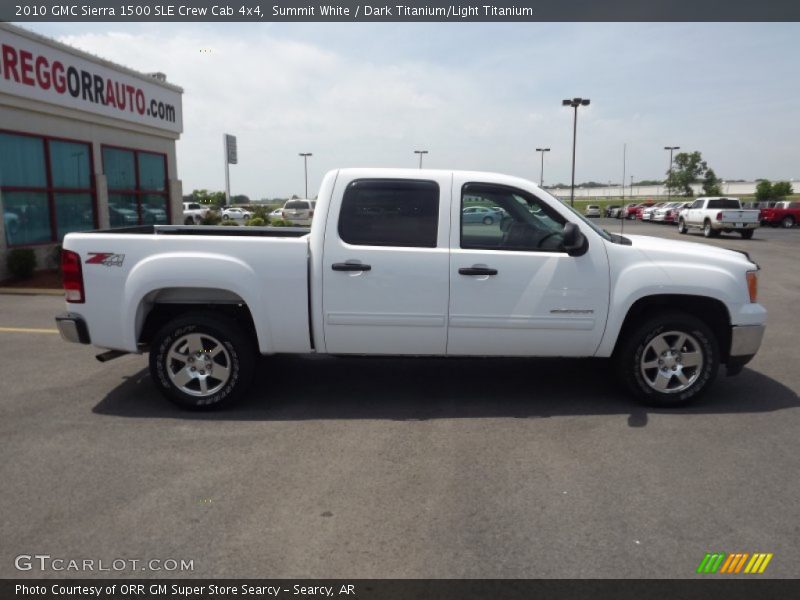 Summit White / Dark Titanium/Light Titanium 2010 GMC Sierra 1500 SLE Crew Cab 4x4